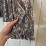 Marie Oliver  June Metallic Silver Mock Neck Blouse Size Medium Photo 6