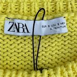 ZARA NWT Yellow Chunky Knit Sleeveless Mini Sweater Dress Sz S #1139 Photo 5