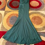 NWOT Marthea Green Mermaid Bodycon Tight Stretchy Maxi Formal Dress Size Small Photo 3