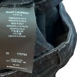 Saint Laurent YSL Skinny Cropped Jeans Black Women’s Size 29 D05 Faded Hemmed Photo 11