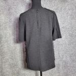 Vince Textured Tweed Boxy Top Blouse S Small black grey wool blend Photo 3