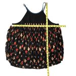Cooperative  Black and Floral Pleated Swing Racerback Top  •Size Medium Photo 6