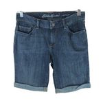 Eddie Bauer  Womens Denim Bermuda Shorts Slightly Curvy Cuffed Stretch 6 Photo 0