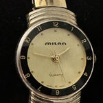 Womens Milan MLN129 PC21 Quartz Watch Gold Tone Black‎ Accent Photo 0