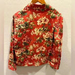 appleseed's  Ladies red with flower jacket size 12 Photo 1