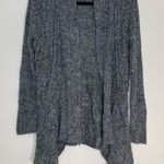 Covington | Petite Marled Gray Waterfall Front Cardigan | LP Photo 0