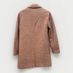 Garnet Hill NEW  Pleat-Back Sadie Wool Blend Coat Pink Midi Overcoat Oversized XS Photo 11