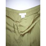 Natori New NWT Designer  Crop Green Pants Silky Womens L Lounge Satin Embroidered Photo 1