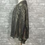 ASOS Gold Metallic Tie Blouse Photo 2