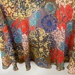 CAbi  Shakespeare Floral Semi Sheer Tie Front Ruffle Bohemian Kimono Tunic Top S Photo 11