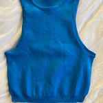 Mango Knitted cropped top -Blue Photo 2