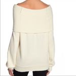 Free People Ivory Echo Beach Pullover Sweater Draped Cowl Neck Size XS Photo 1