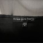 Three Pink Hearts Paisley Black Silver Mini Cocktail Dress Illusion Neckline M Photo 9