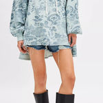 Free People Magpie Cotton High-Low Hoodie Photo 0