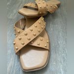 A New Day Nude Studded Criss Cross Slide Sandals Size 7 Like New Condition Photo 5
