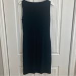 Ralph Lauren Lauren Midi Dress 12 Black Ruching Boat Neck Classic Staple Piece Photo 11