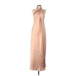 Show Me Your Mumu Jasmine Halter Maxi Dress Rose Gold Luxe Satin L Photo 5