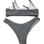 SheIn Gray High Cut Bikini Set Scoop Neck XL Photo 3