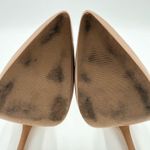 Steve Madden Tan Flutter Pump Ankle Strap Leather and Elastic Heels Size 10 Photo 10