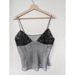 Frederick's of Hollywood Lace Chiffon Cami V-Neck Crop Top Womens Size L Photo 1