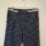 Lucky Brand Blue Cream Ivory Knit Skinny Cropped Crop Ankle Cotton Etc Pants XS Photo 1