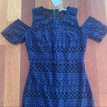 Just Me 🆕  | Navy Blue Lace Slit Dress Cutout Photo 2