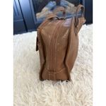 Cole Haan ‎ Leather Satchel Purse Handbag Top Handle Flap Closure Brown Photo 3