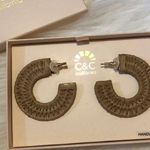C&C California Woven Raffia Hoop Earrings Photo 0