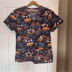 Disney Mickey Mouse Halloween Scrub Top Size Small Nurse Pediatrics G2 Photo 0