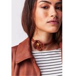 Free People  Bohemian Beachy Crochet Flower 70s Olympus Choker NWT Blush Sienna Photo 8