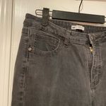 Lee  Size 14 Curvy Fit Fray Stretch Denim Straight Leg Jeans Gemstone Button Stud Photo 3