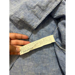 ZARA Tribal Embroidered Chambray Peasant top Linen Blue Long sleeve XS SOLD OUT Photo 6