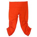 Lululemon  In the Flow Crop Pants Leggings Womens 4 Coral Orange Ruched Photo 1