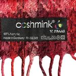 V. Fraas  Cashmink Acrylic Winter Scarf Fringe Multicolor Red Plaid 11” X 52” Photo 3