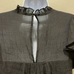 Black High Neck Ruffle Tiered Baby Doll Dress Photo 4