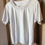 Allison Daley  White Short Sleeve Top petite large Photo 0