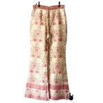 Savannah Morrow Ahimsa Pant in Orla NWT Silk Floral Print High Rise Flare Medium Pink Photo 10
