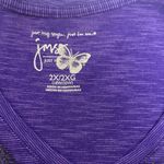 Just My Size  Purple Patterned Short Sleeve Tee Photo 1