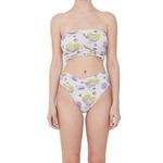New! Set! Beth Richards Delrey Bikini Top and bottom, 70’s floral‎ bikini, L Purple Size L Photo 4