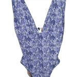 J.Crew  Re-Imagined V-Neck One‎ Piece Dandelion Swirl No Pads Coverage Size 14 Photo 0