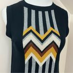 Missoni x Target Classic Black Chevron Print Sleeveless Sweater Dress S Black Photo 3