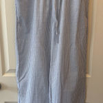 Blue Striped Linen Pants Size M Photo 0