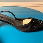 Mootsies Tootsies Black Slingback Heels with Floral Design Photo 1
