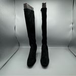 Aerosoles Women's Black 10 M  So Cute Black Suede Zipper 3.5" Heel Tall Knee High Photo 3