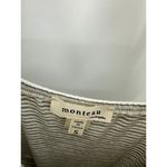 Monteau  Women Gray White Striped Jumpsuit Belt Pockets Cotton Blend Size Small Photo 5