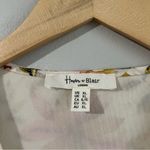 Haver + Blair Floral Smocked Blouse XL Gold Thread Boho Flutter Sleeve Top Photo 1