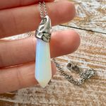 🫧Pendulum Opalite Pendant w/ Silver Chain🫧 White Photo 1