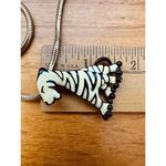 Vintage Necklace Eisenberg‎ Tiger Cat Black White Enamel Pendant Artist Series Photo 13