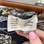 Anthropologie  Saturday Sunday navy floral back tie bow opening size small Photo 4