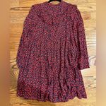 ZARA  Red and Black Long Sleeve Dress Photo 3